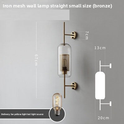 Refined Glass Shade Wall Light