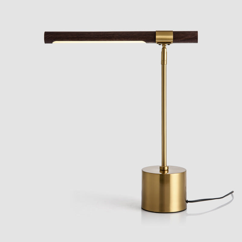 Warm Wood Grain Table Lamp