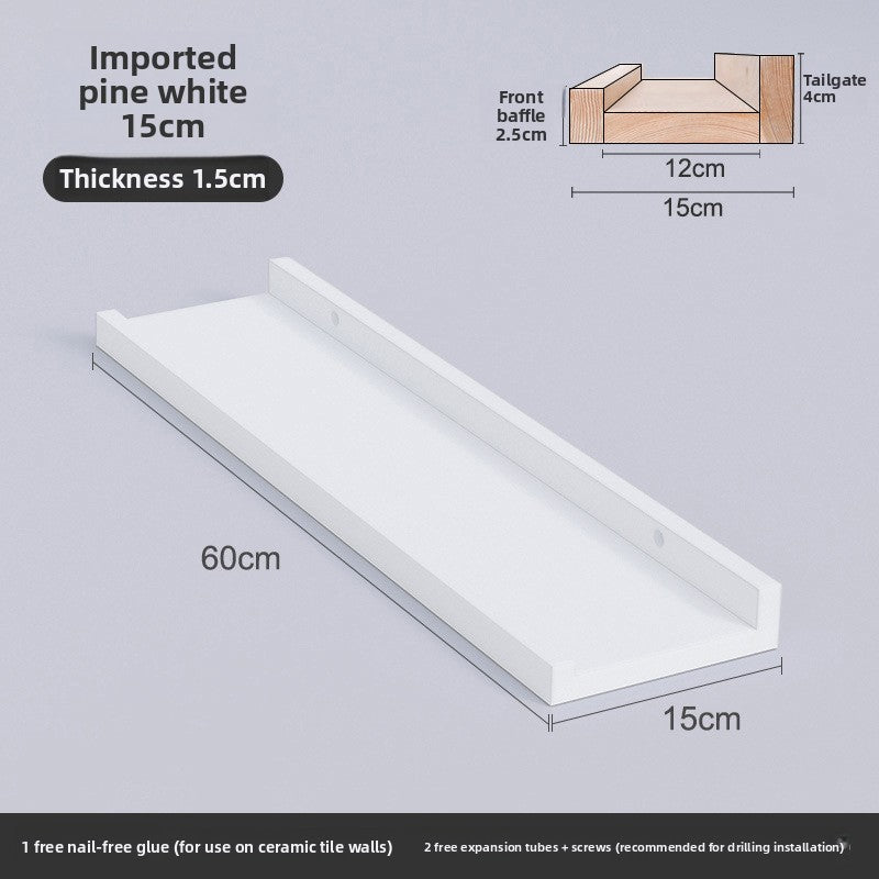 Slimline Solid Wood Wall Shelf
