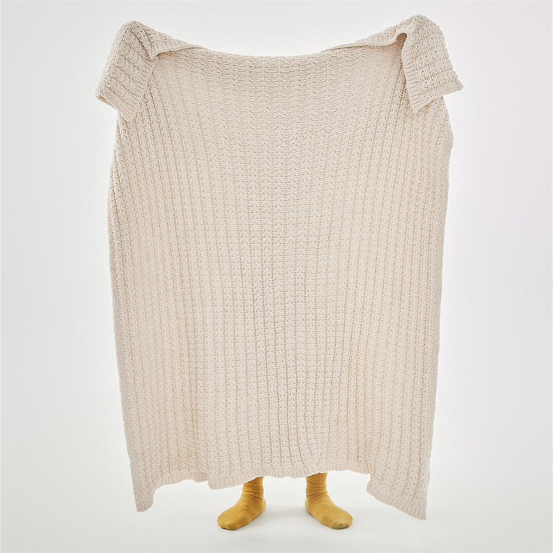 Soft Chenille Knitted Blanket
