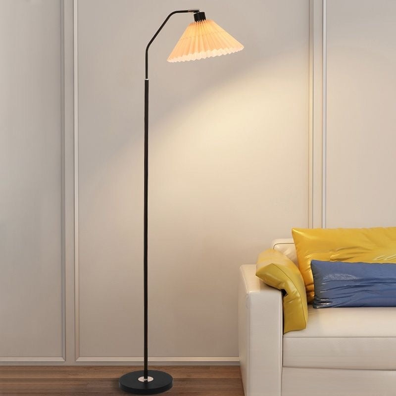 Warm Vintage Pleated Floor Lamp