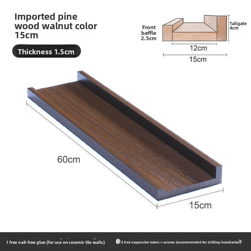 Slimline Solid Wood Wall Shelf