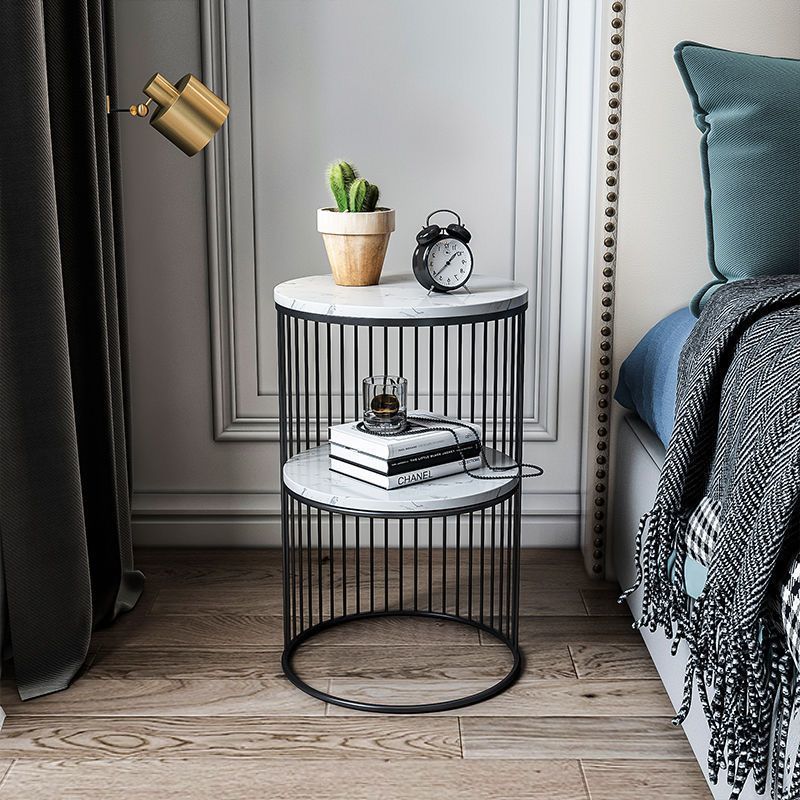 Slim Marble Top Side Table