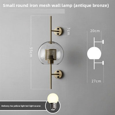 Refined Glass Shade Wall Light