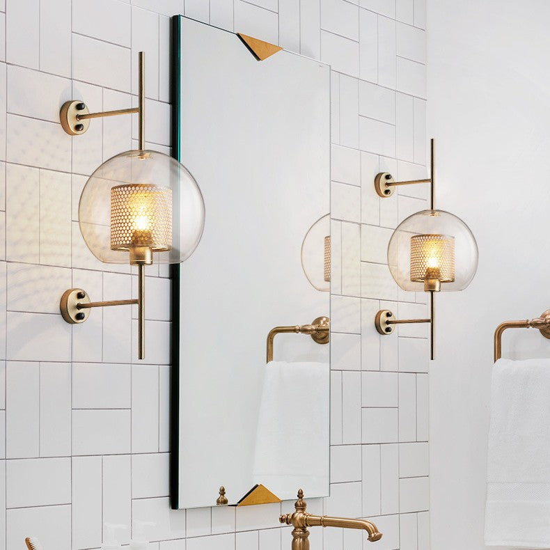 Refined Glass Shade Wall Light