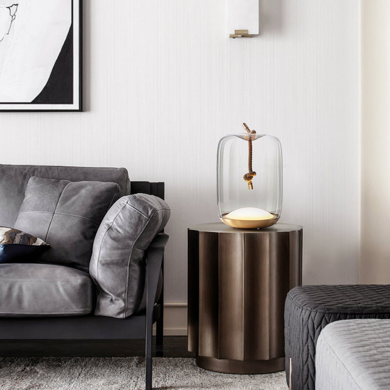 Woven Hemp Rope Table Lamp