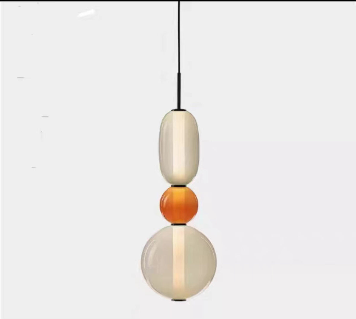 Colourful Multi-Head Glass Pendant Light