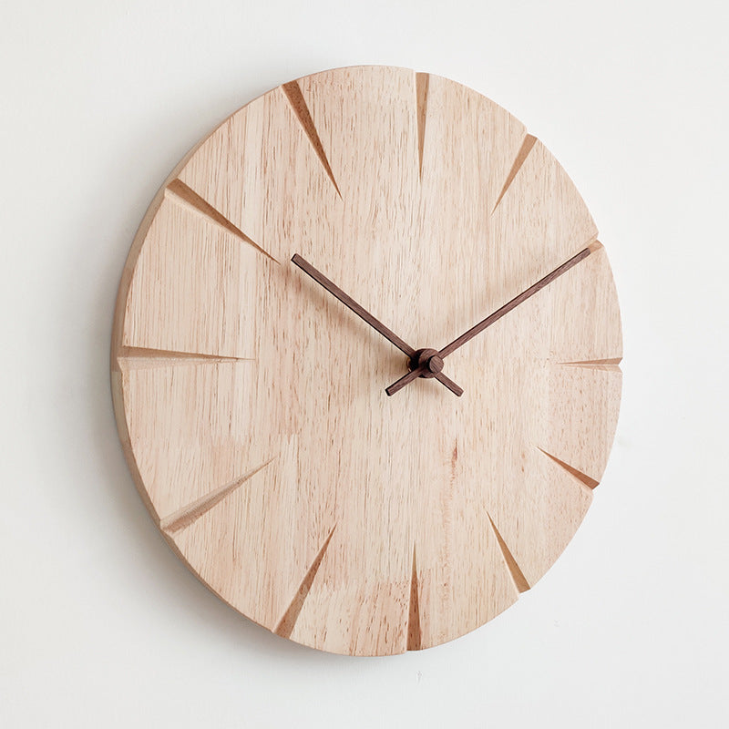 Nordic Silent Wood Wall Clock