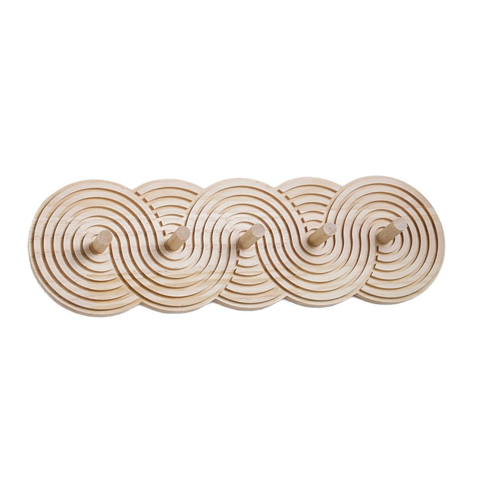 Sculptural Spiral Wood Wall Hanging