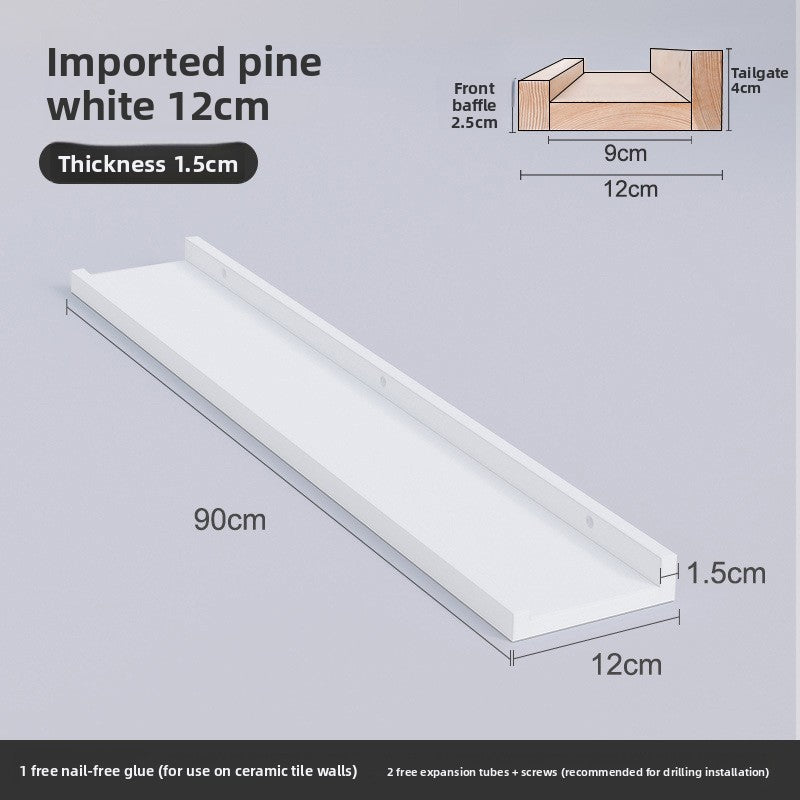 Slimline Solid Wood Wall Shelf