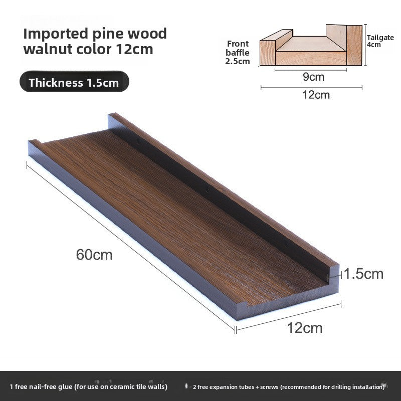 Slimline Solid Wood Wall Shelf