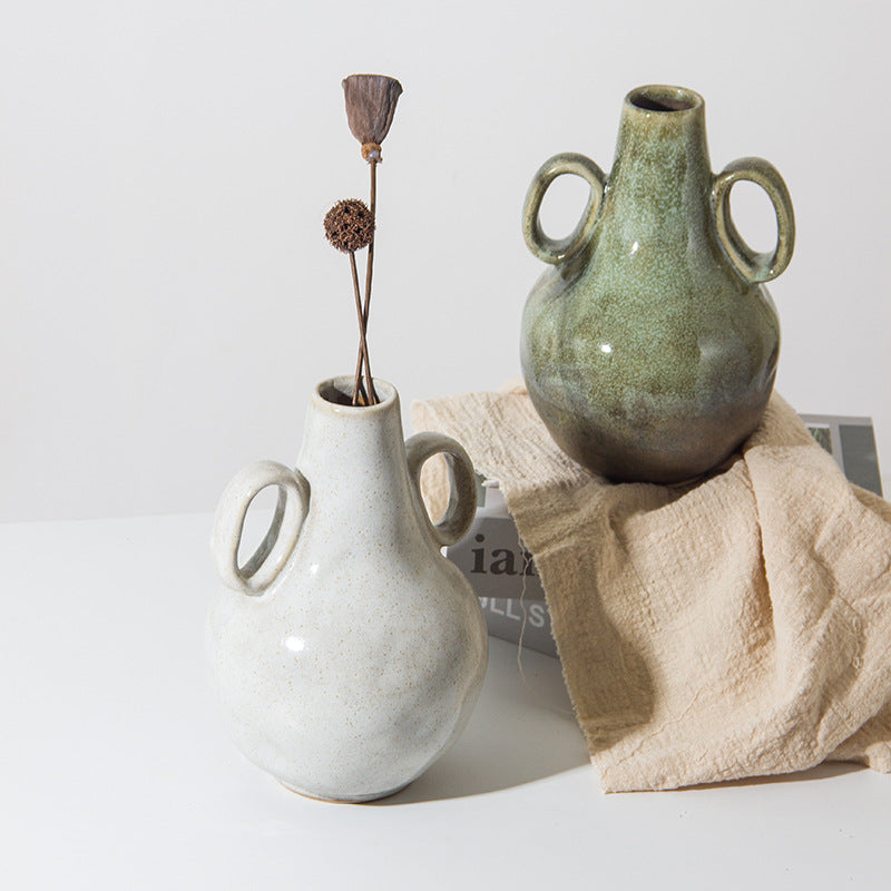 Glazed Ceramic Flower Vase