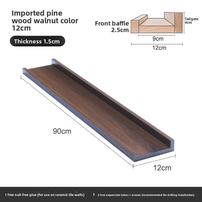 Slimline Solid Wood Wall Shelf