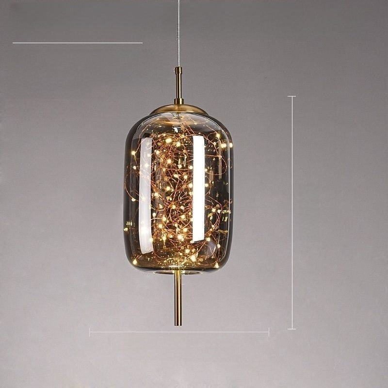 Smoked Glass Pendant Light