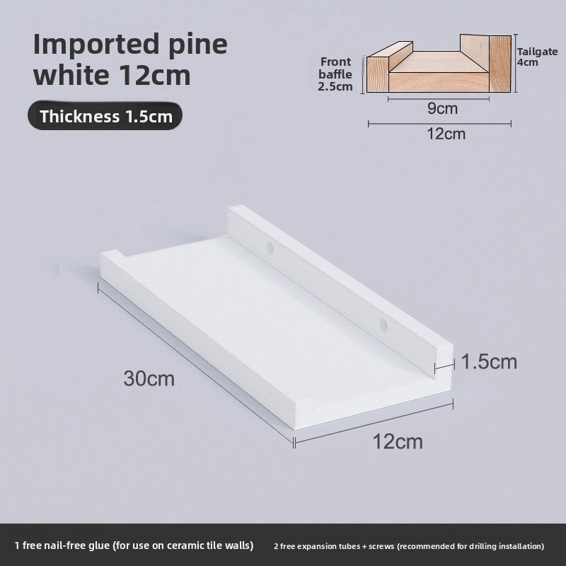 Slimline Solid Wood Wall Shelf