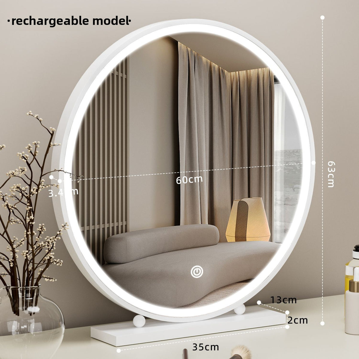 Smart Dimmable LED Vanity Mirror