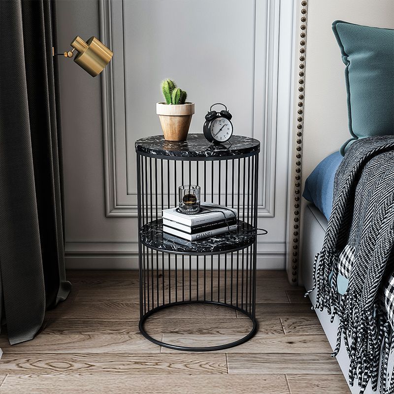 Slim Marble Top Side Table