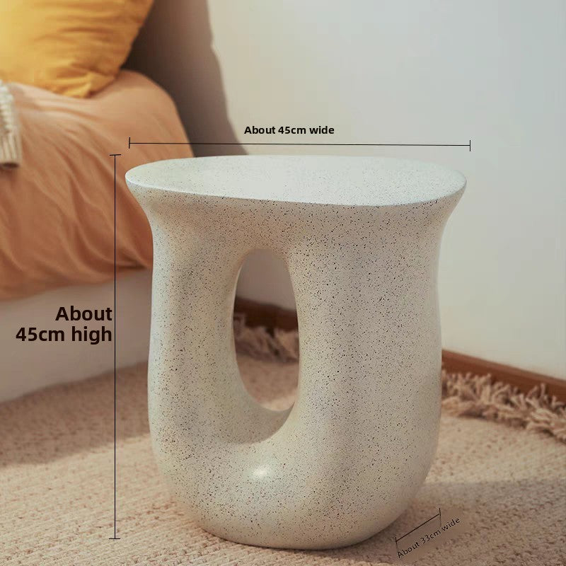 Compact Cream Side Table