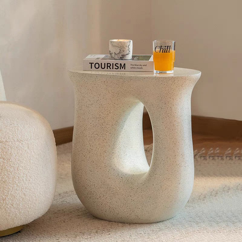 Compact Cream Side Table
