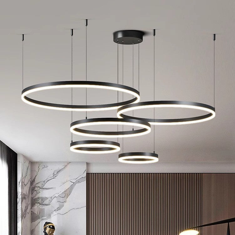 Dimmable Multi-Ring LED Pendant Light