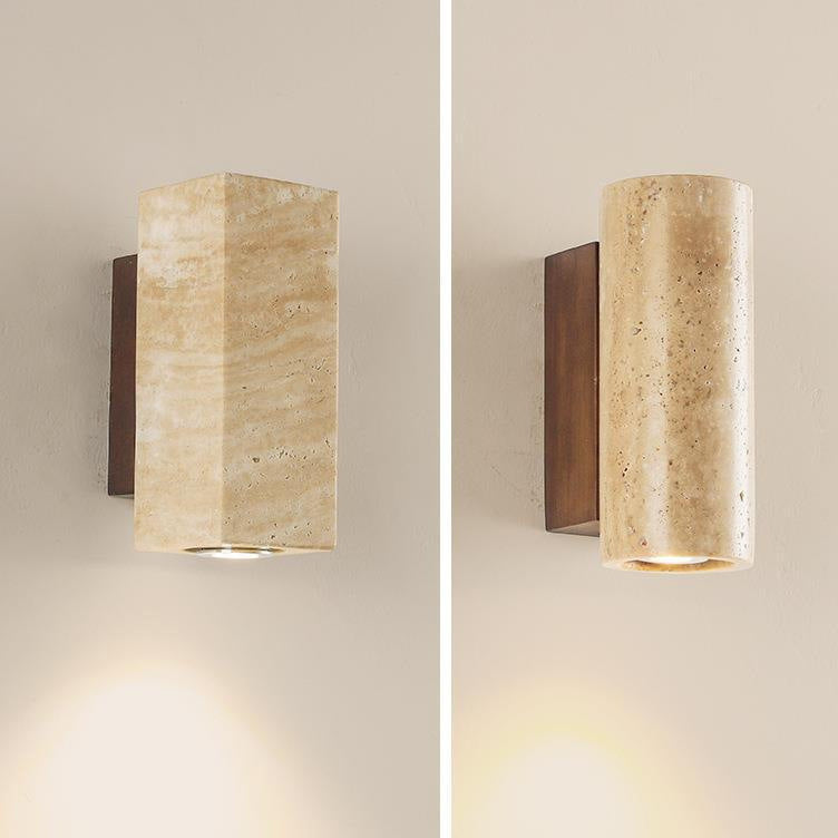 Natural Travertine LED Wall Light