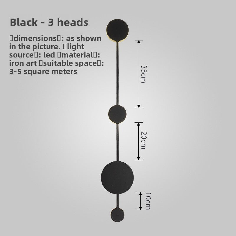 Tall Multi-Head Wall Light