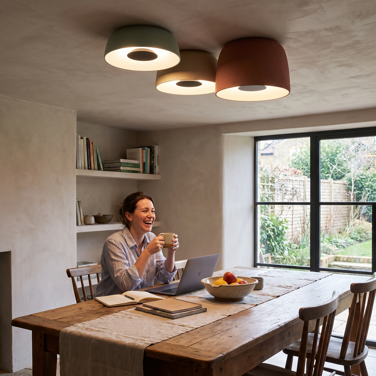 Macaron drum ceiling light in a lifestyle setting