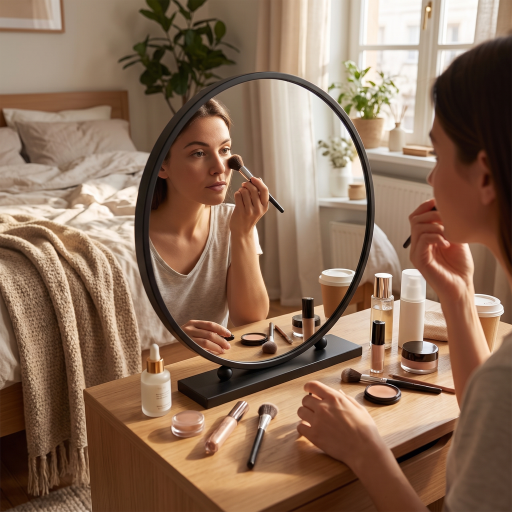 LED vanity mirror in a lifestyle setting